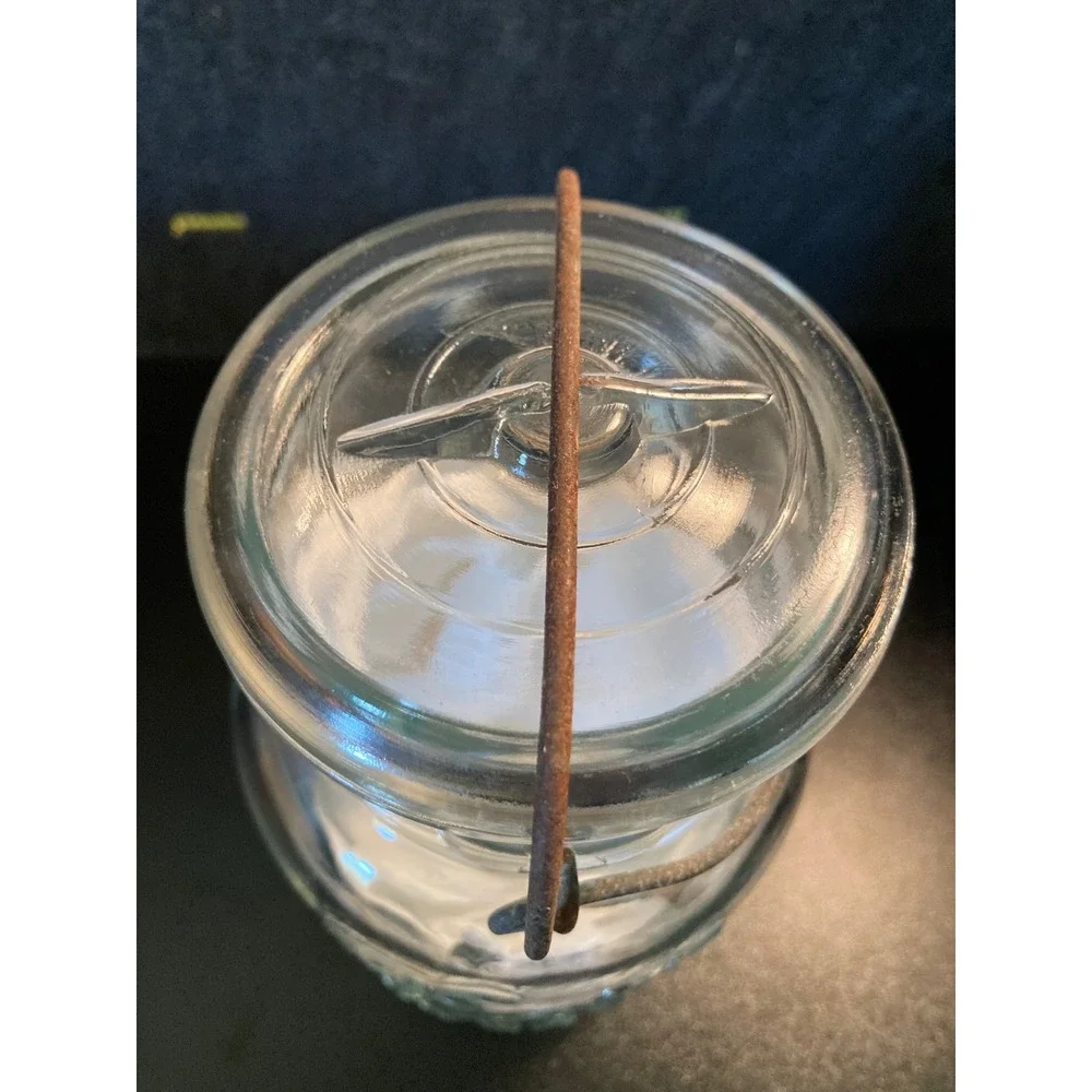 Ball Ideal‎ Glass Storage Canister Jar Lid Wire Bail Closure Farmhouse Decor